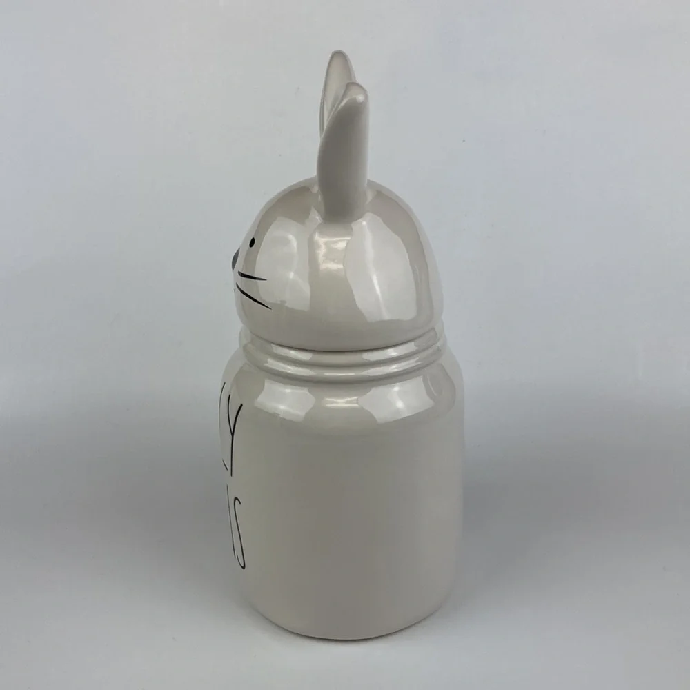 Rae Dunn Artisan Ceramic Jelly Beans Bunny Candy Canister 9.5”